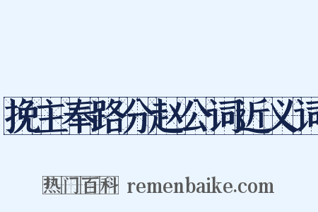 挽主奉路分赵公词近义词是什么意思的图片